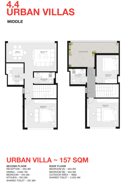 Floor plan for villa at Notion