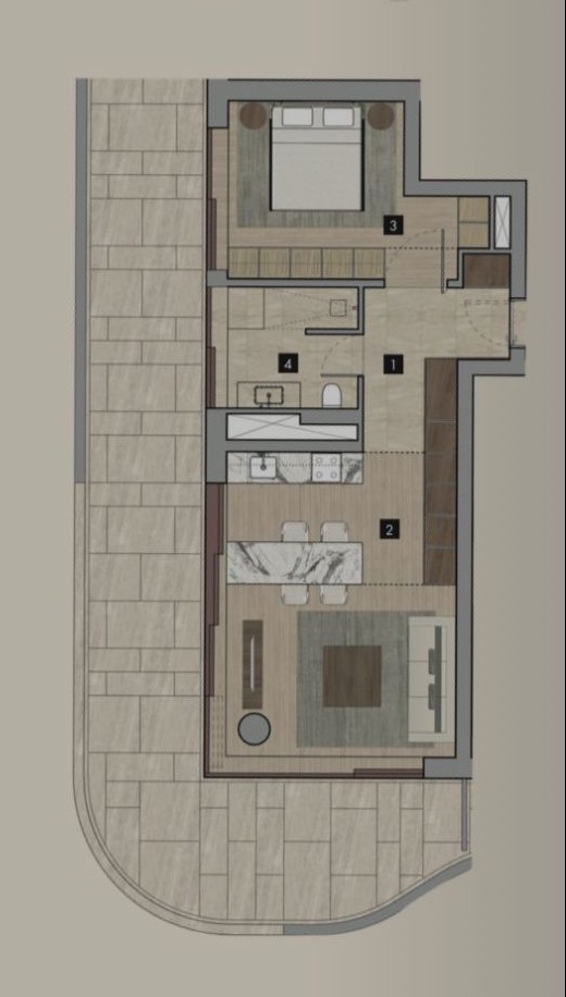 Floor plan for apartment at ZED