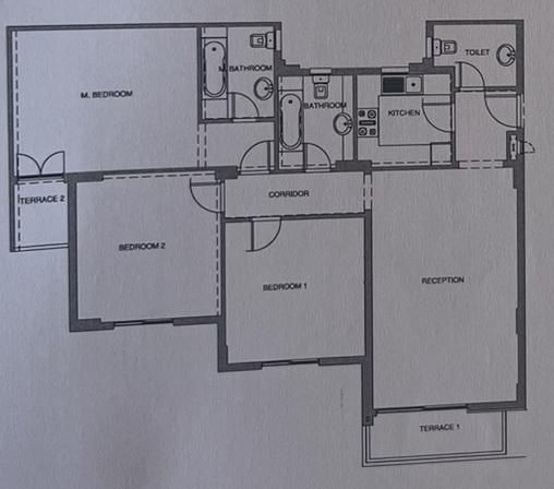 Floor plan for apartment at Mountain View iCity October