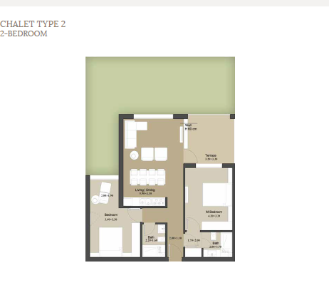 Floor plan for chalet at Il Monte Galala