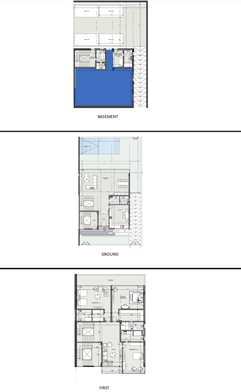 Floor plan for villa at Lake View Boutique