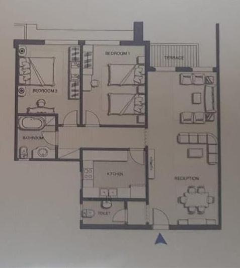 Floor plan for apartment at Pukka l