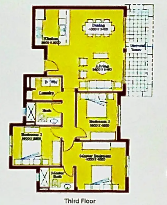 Floor plan for chalet at Marassi