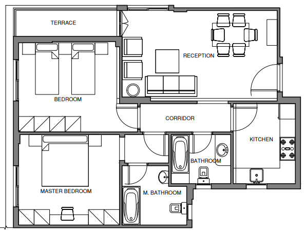 Floor plan for apartment at Lagoon Beach Park Mountain View I-City October