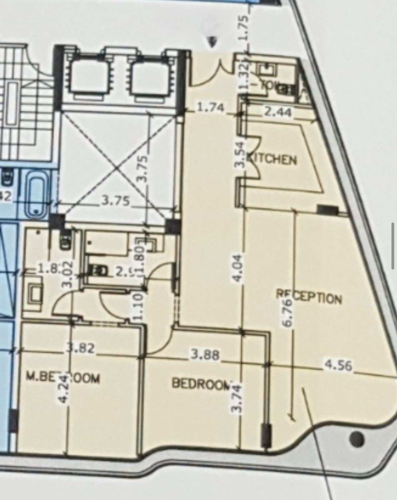 Floor plan for apartment at Bloomfields