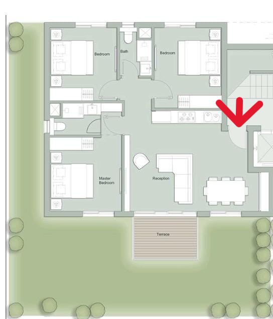 Floor plan for chalet at Il Monte Galala