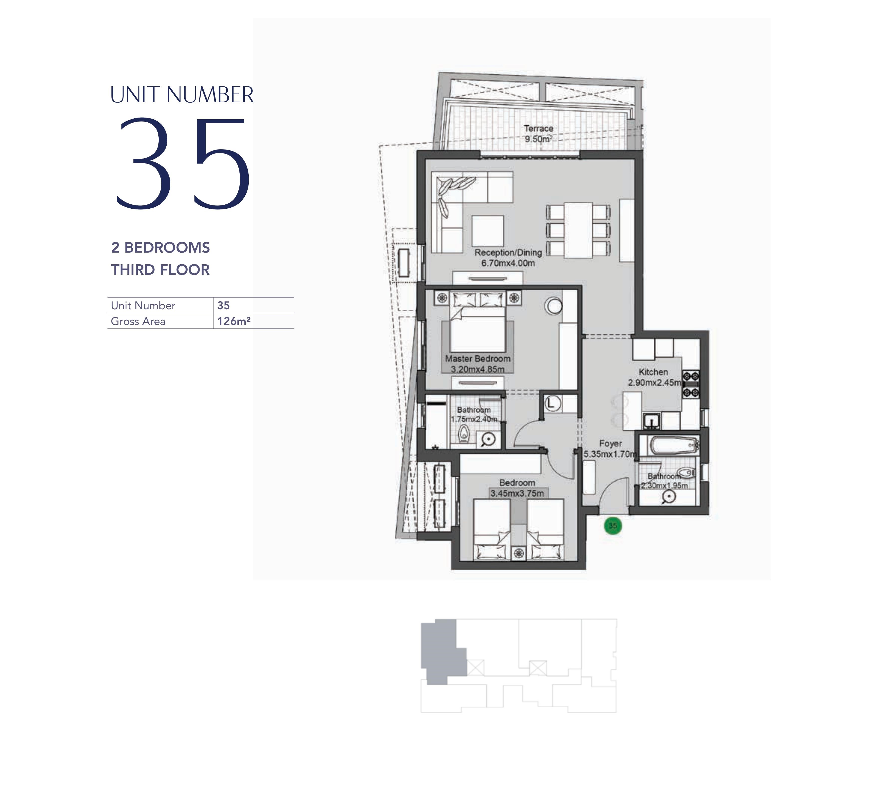 Floor plan for apartment at V Residences By Villette