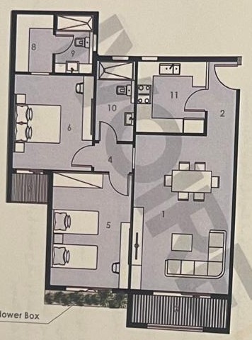 Floor plan for apartment at Ivoire East