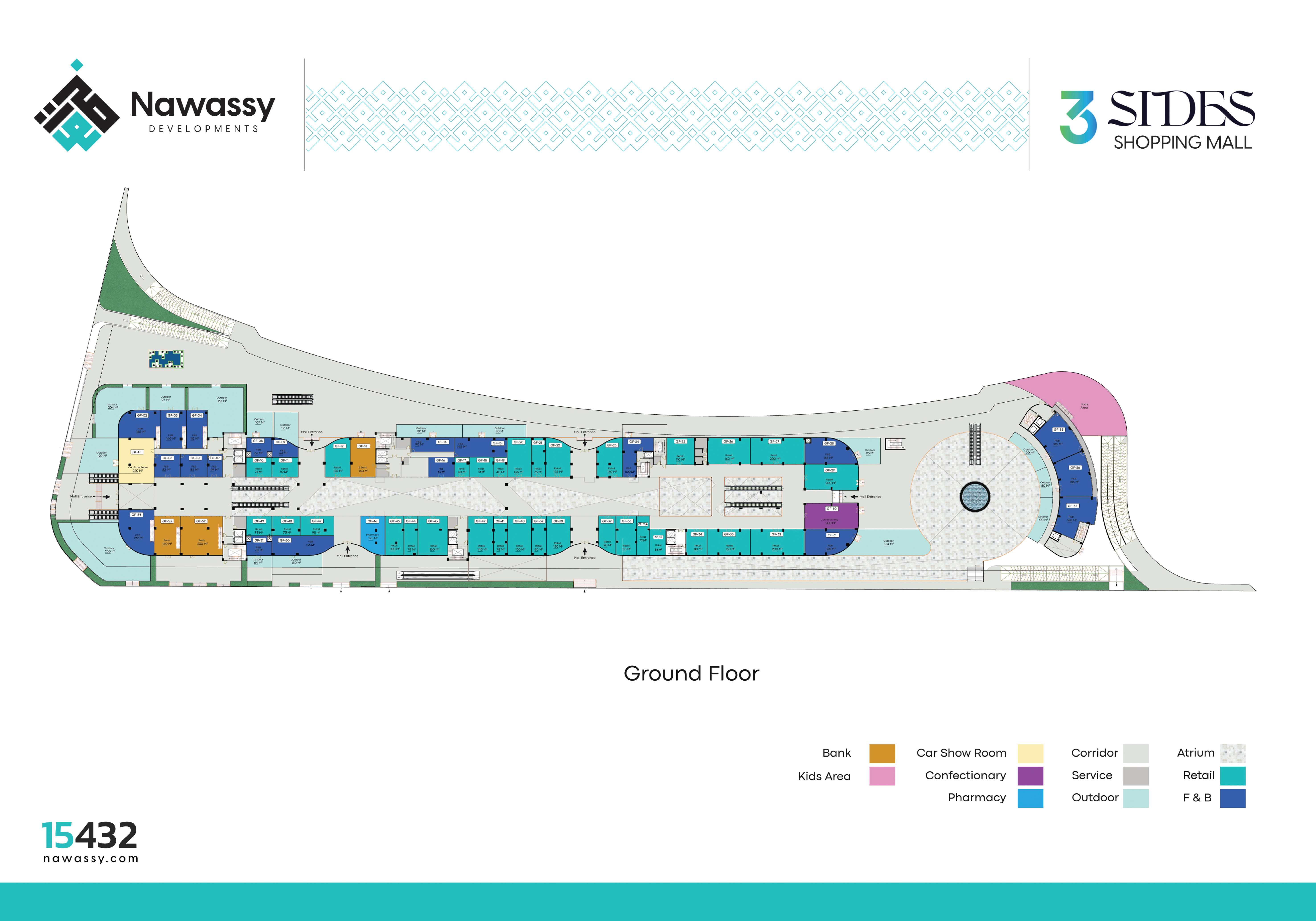 Floor plan for  at 3 Sides Mall