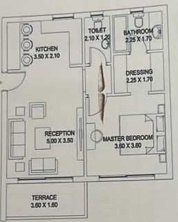 Floor plan for apartment at Taj City