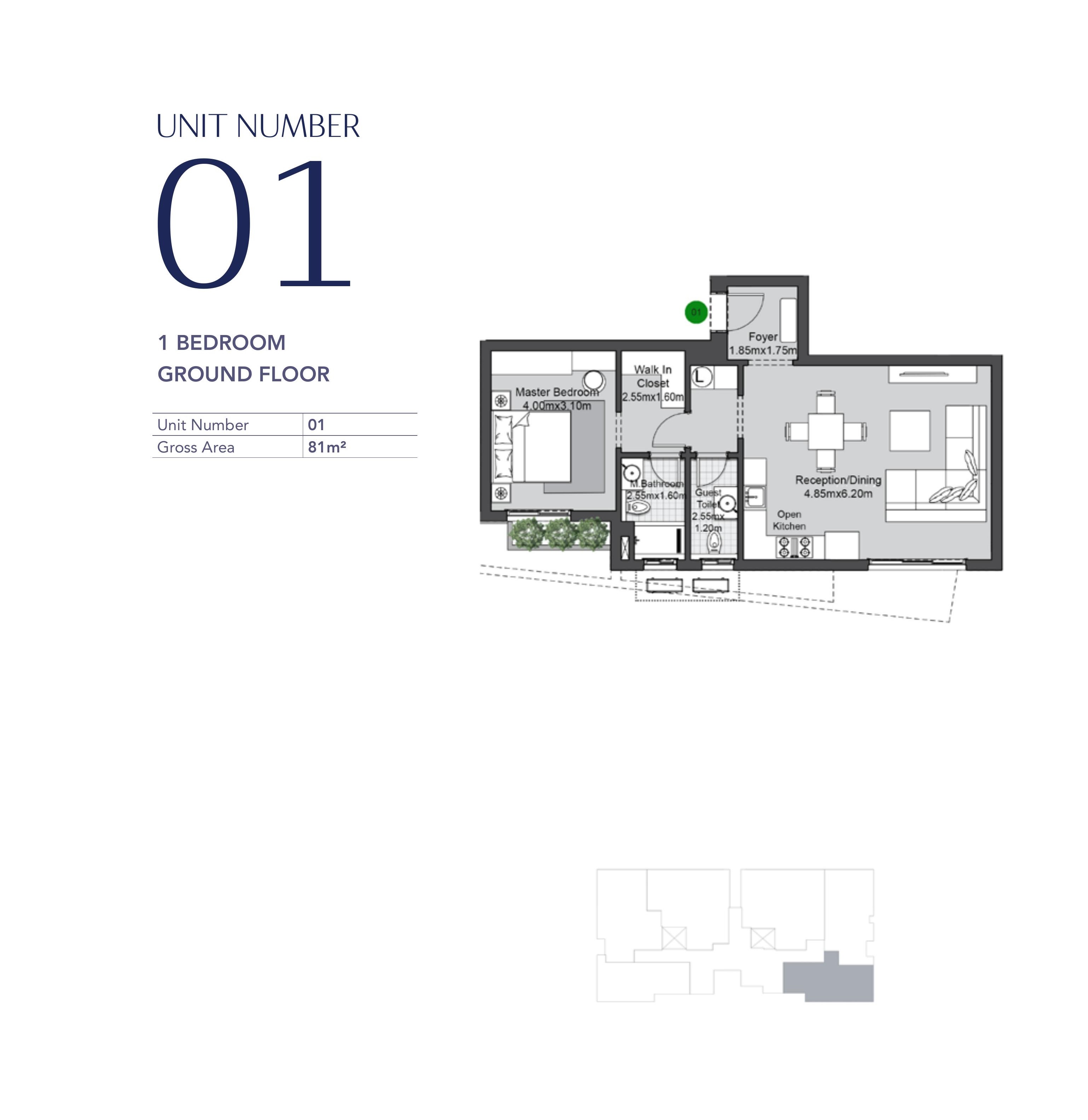 Floor plan for apartment at V Residences By Villette