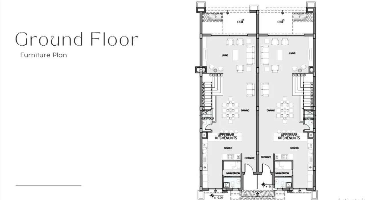 Floor plan for townhouse at Hadaba