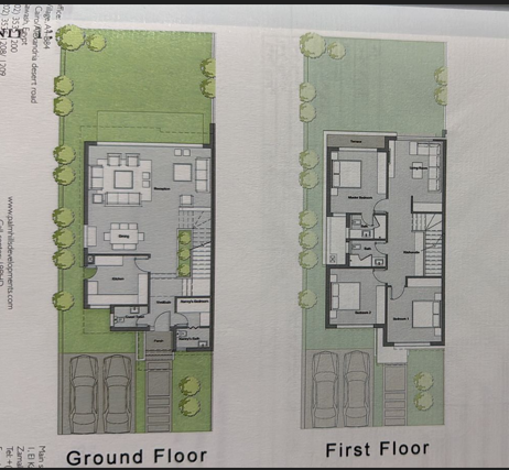 Floor plan for townhouse at Badya