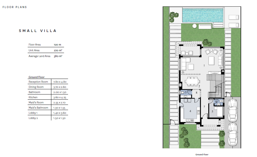 Floor plan for villa at Stone Park