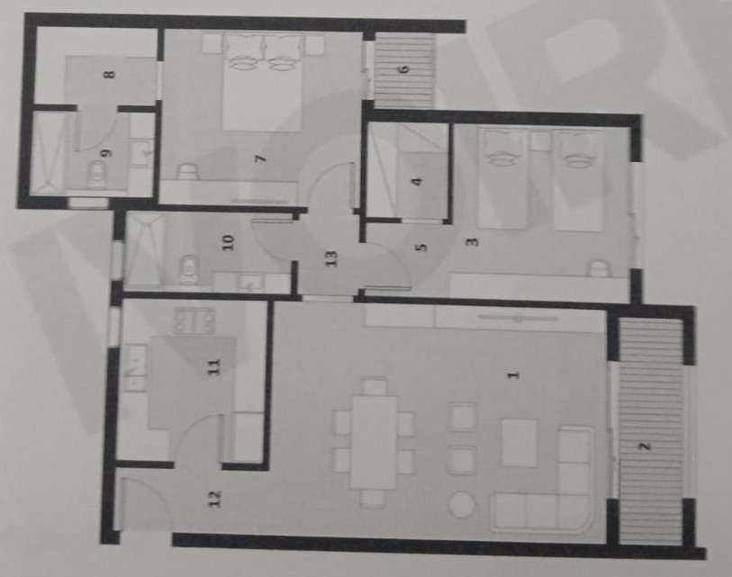 Floor plan for apartment at Ivoire West