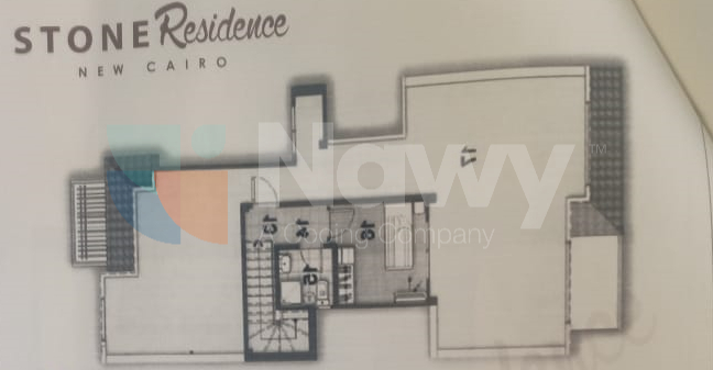 Floor plan for penthouse at Stone Residence