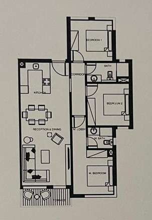 Floor plan for chalet at Plage