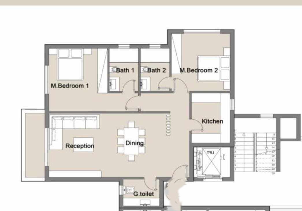 Floor plan for apartment at Badya