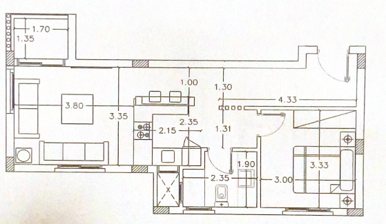 Floor plan for chalet at The Groove