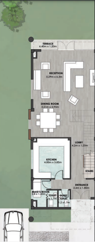 Floor plan for townhouse at Bloomfields