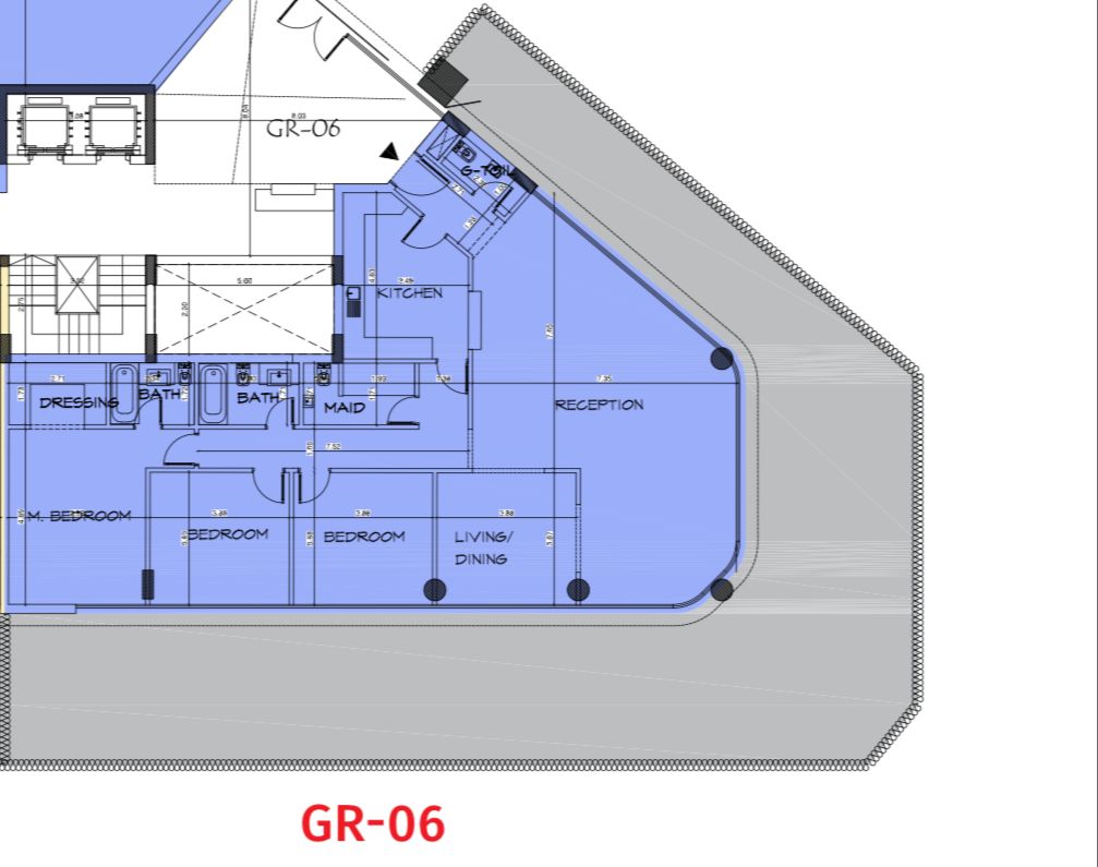 Floor plan for apartment at Bloomfields