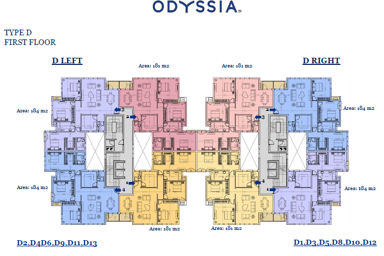 Floor plan for apartment at The City of Odyssia