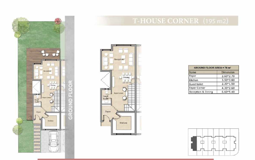 Floor plan for townhouse at Keeva