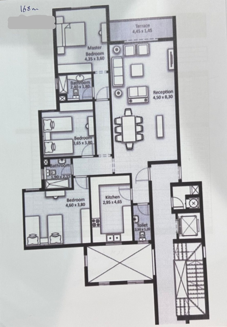 Floor plan for apartment at Fifth Square Al Marasem