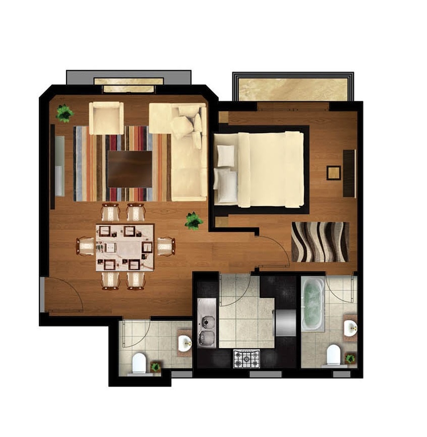 Floor plan for apartment at Hyde Park
