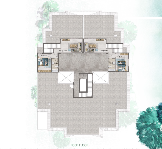 Floor plan for penthouse at L’Avenir