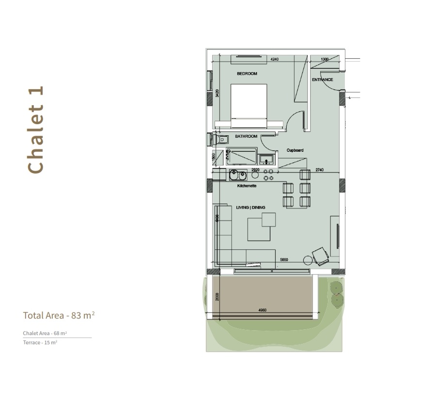Floor plan for chalet at Il Monte Galala