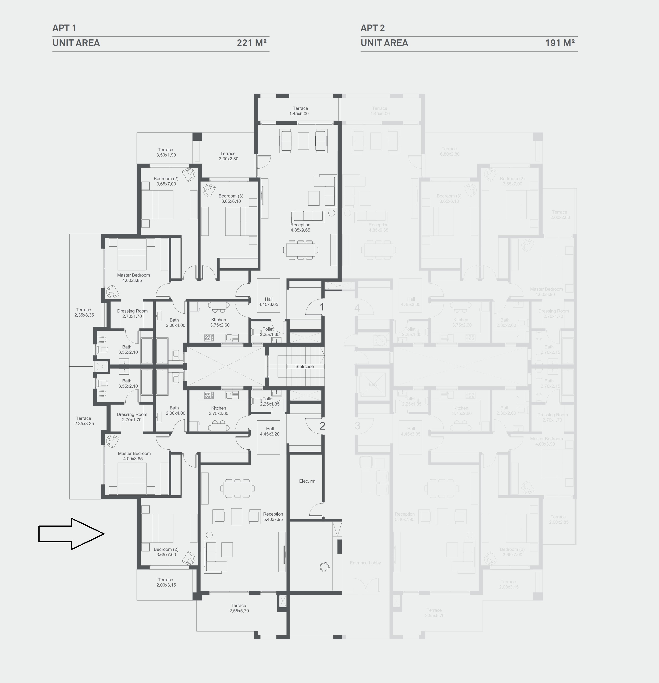Floor plan for apartment at Hyde Park