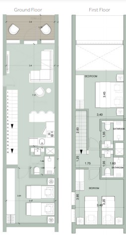 Floor plan for chalet at Il Monte Galala