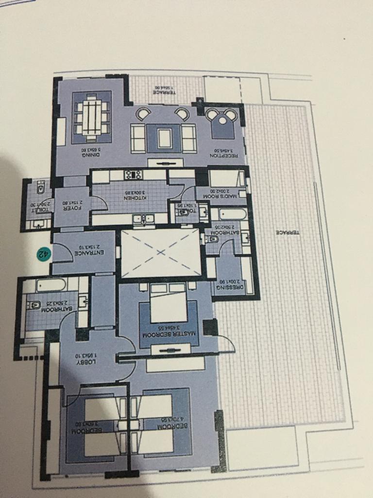 Floor plan for penthouse at Sky Condos Phase 3, Villette