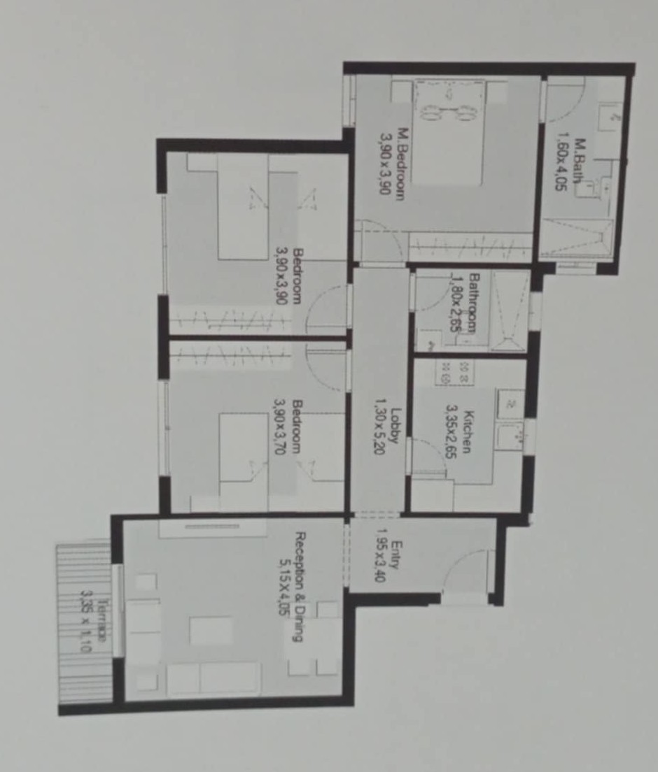 Floor plan for apartment at The 101