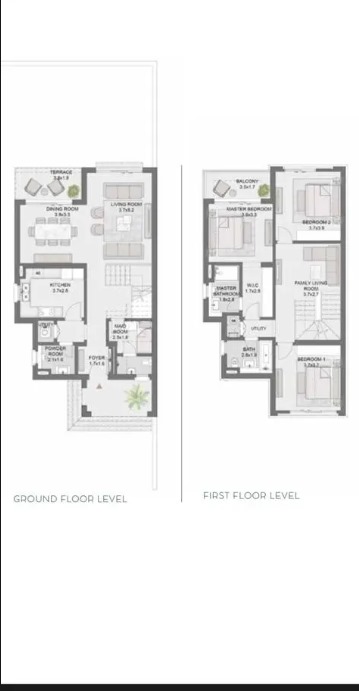 Floor plan for villa at Belle Vie