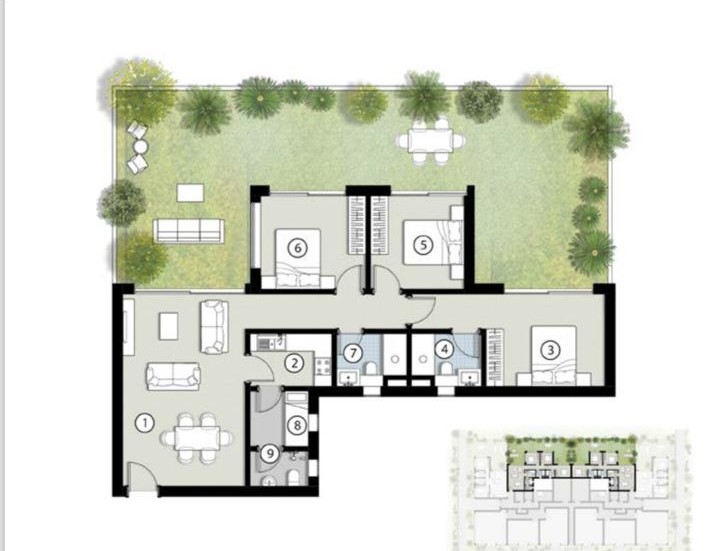 Floor plan for chalet at Silversands