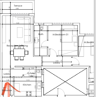 Floor plan for apartment at Jirian - Palm Hills