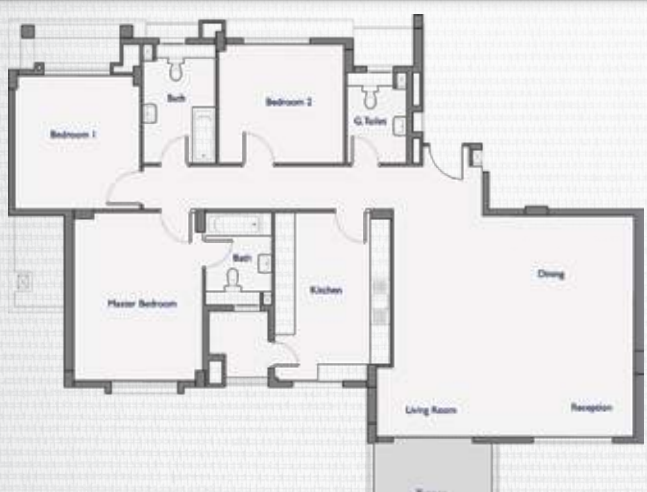Floor plan for apartment at Palm Parks