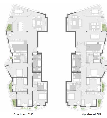 Floor plan for apartment at Badya