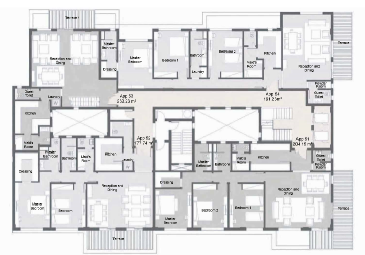 Floor plan for apartment at Palm Hills Alexandria