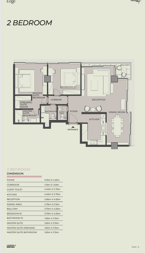 Floor plan for apartment at The Ark
