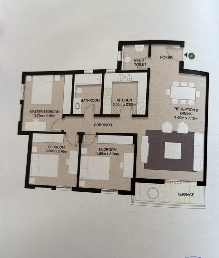 Floor plan for apartment at VYE SODIC