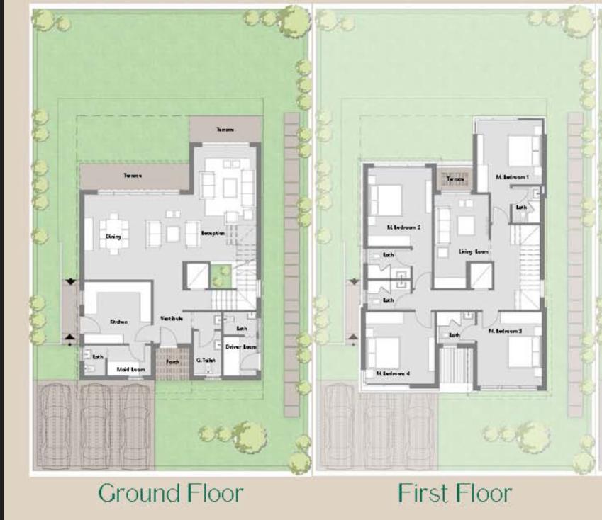 Floor plan for villa at Badya