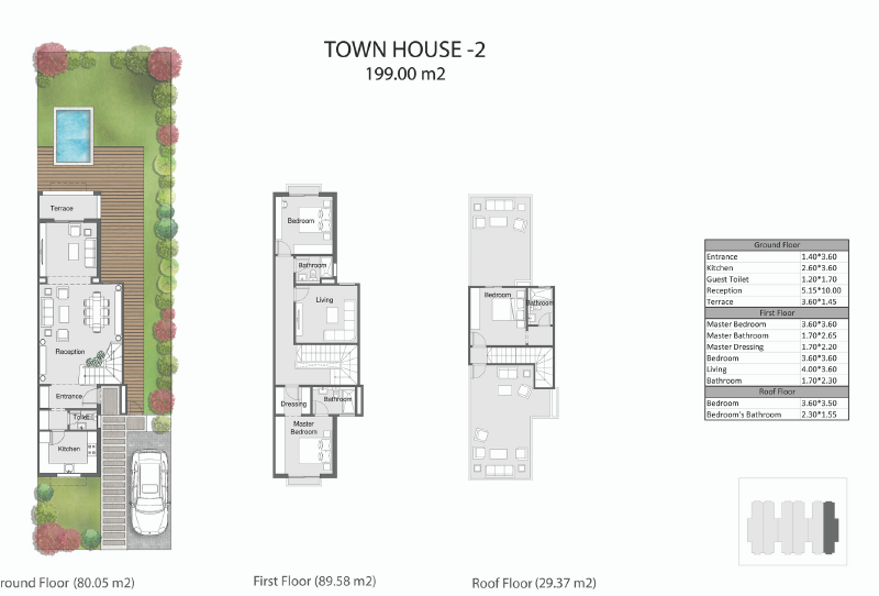 Floor plan for townhouse at The City of Odyssia