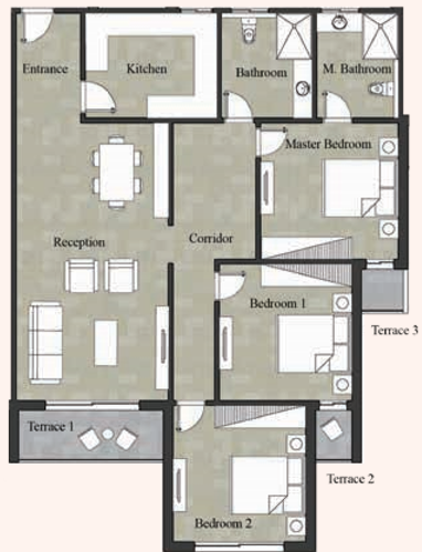 Floor plan for apartment at Castle Landmark