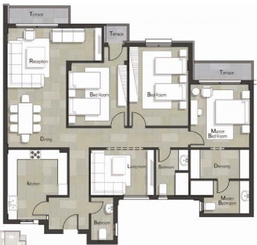 Floor plan for apartment at Castle Landmark