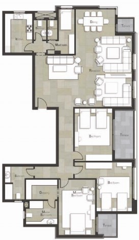 Floor plan for apartment at Castle Landmark
