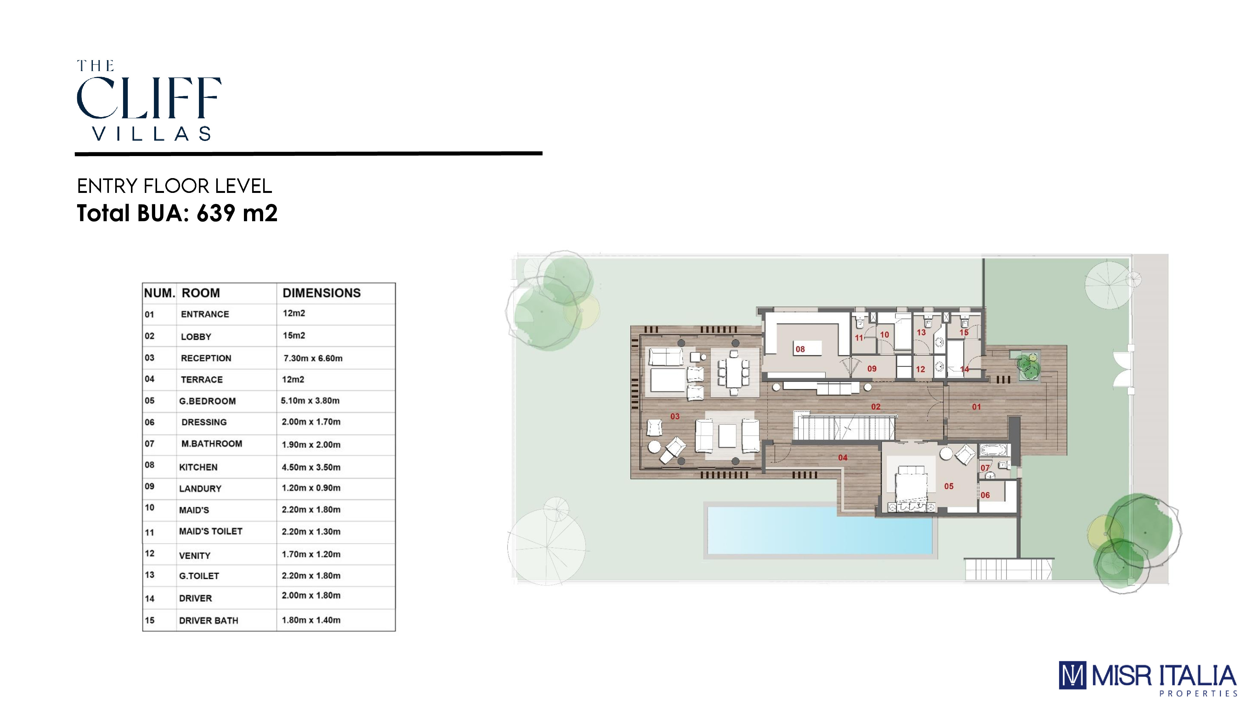 Floor plan for villa at Il Bosco New Capital