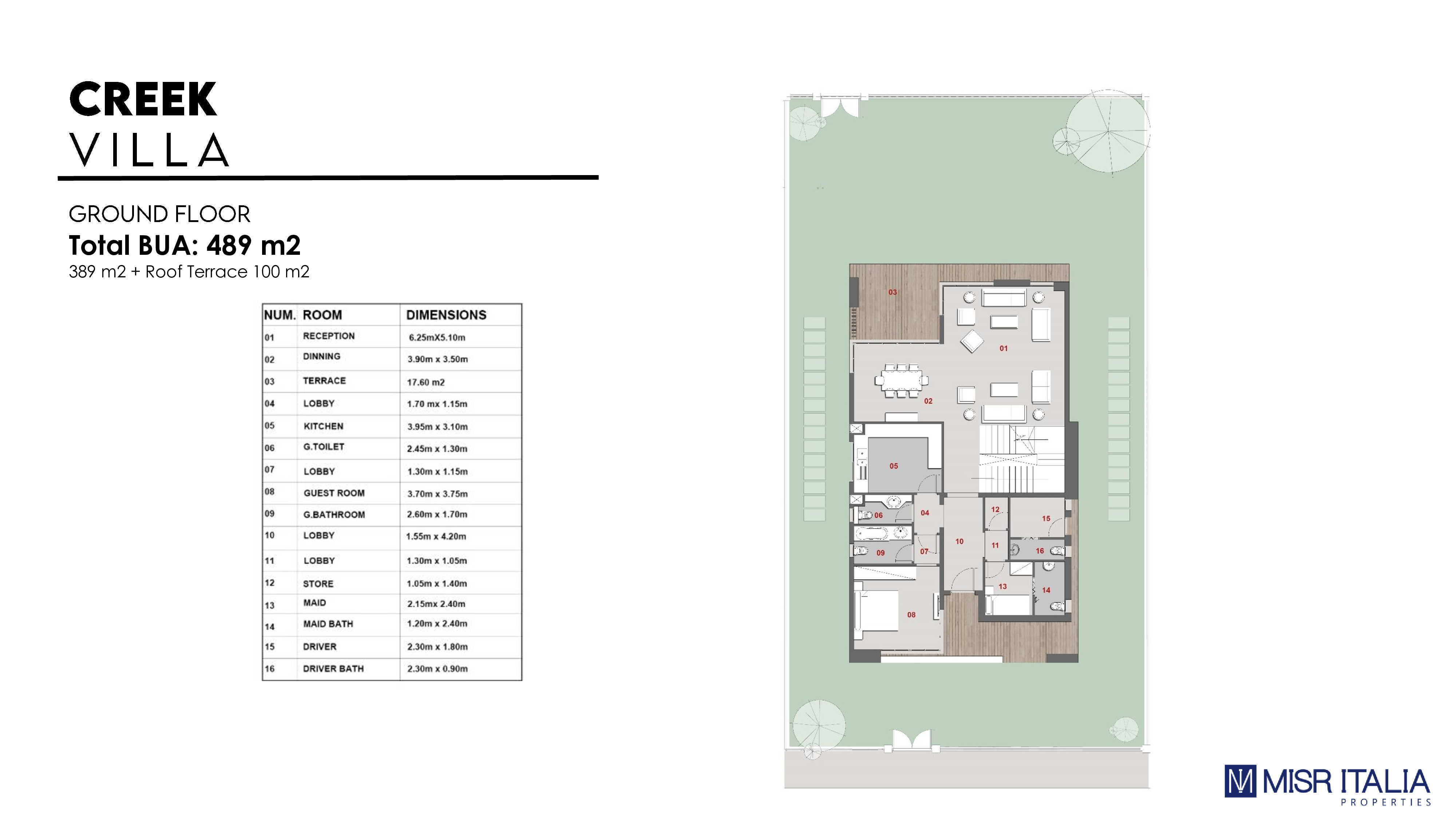 Floor plan for villa at Il Bosco New Capital